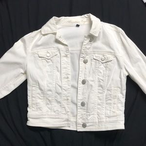 American Eagle White Denim Jacket